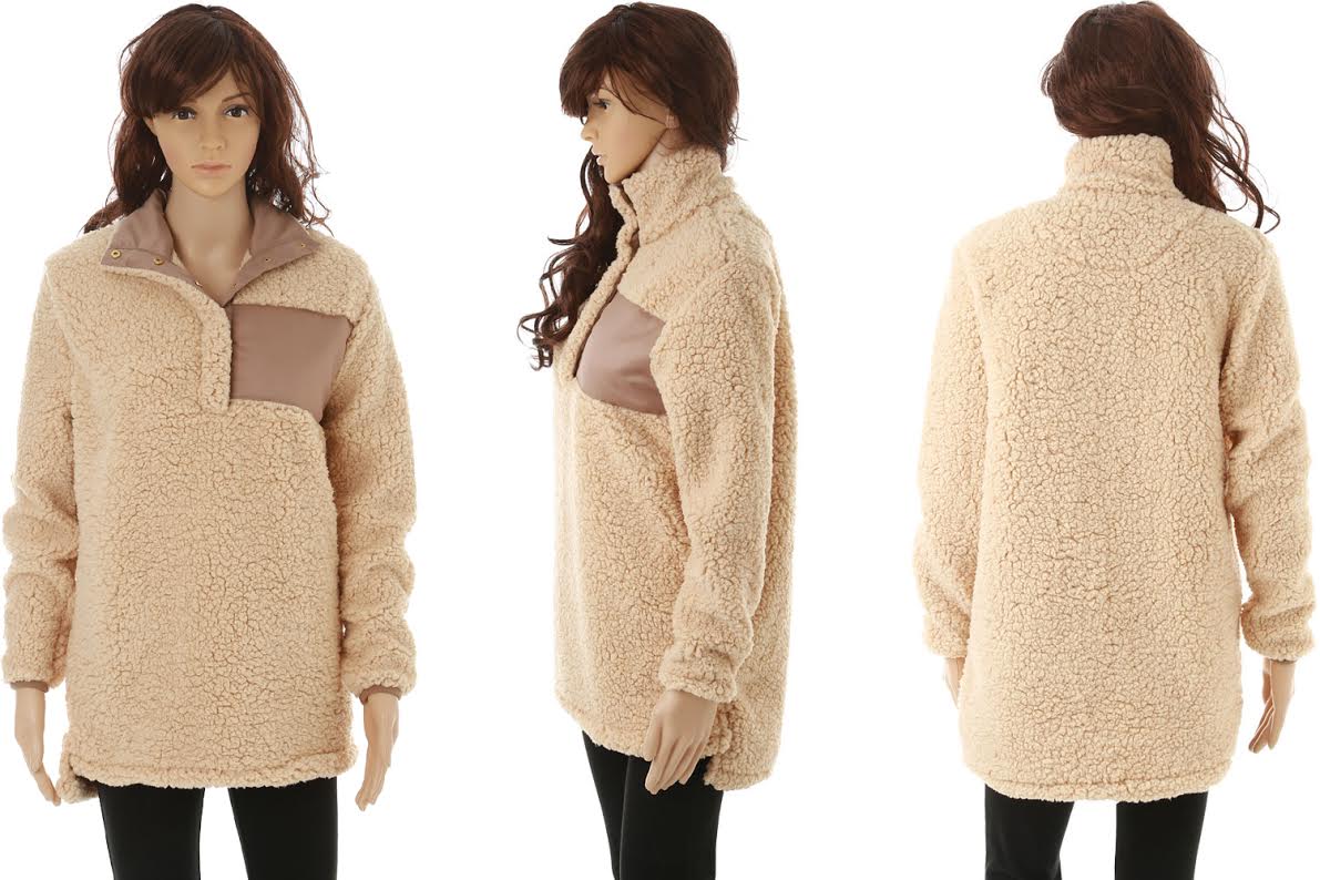 Sherpa Pull over Tan $15